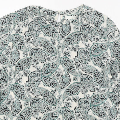 Womens UK Size 4 H&M Green Basic Blouse