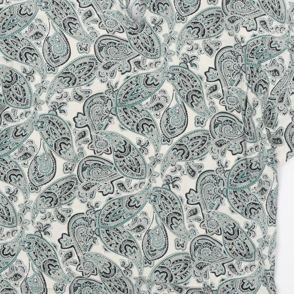 Womens UK Size 4 H&M Green Basic Blouse