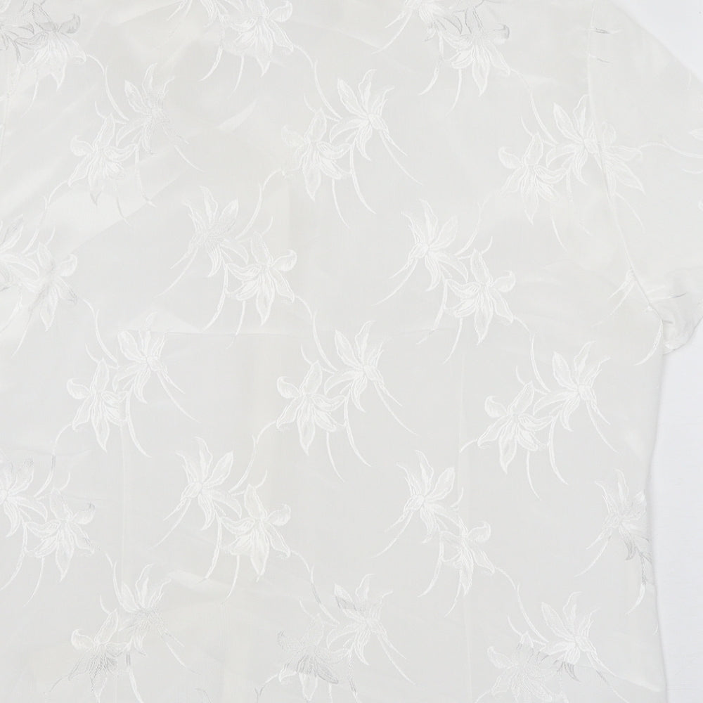 Womens UK Size 18 The Pearl Collection White Basic Button-Up