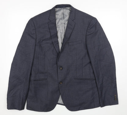 Mens UK Size 42 JACK REID Regular Blue Suit Jacket