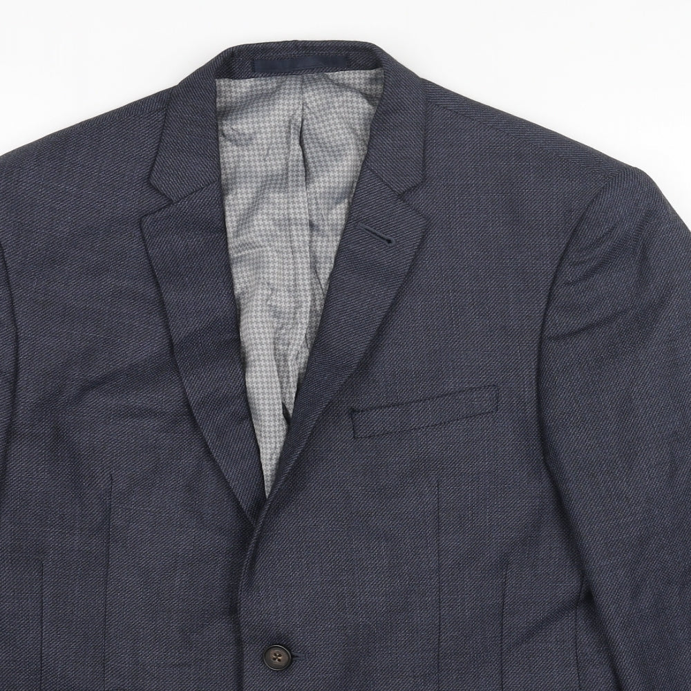 Mens UK Size 42 JACK REID Regular Blue Suit Jacket