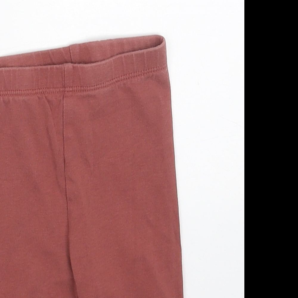TU Girls Red Cotton Jogger Leggings Size 3-6 Months Pullover