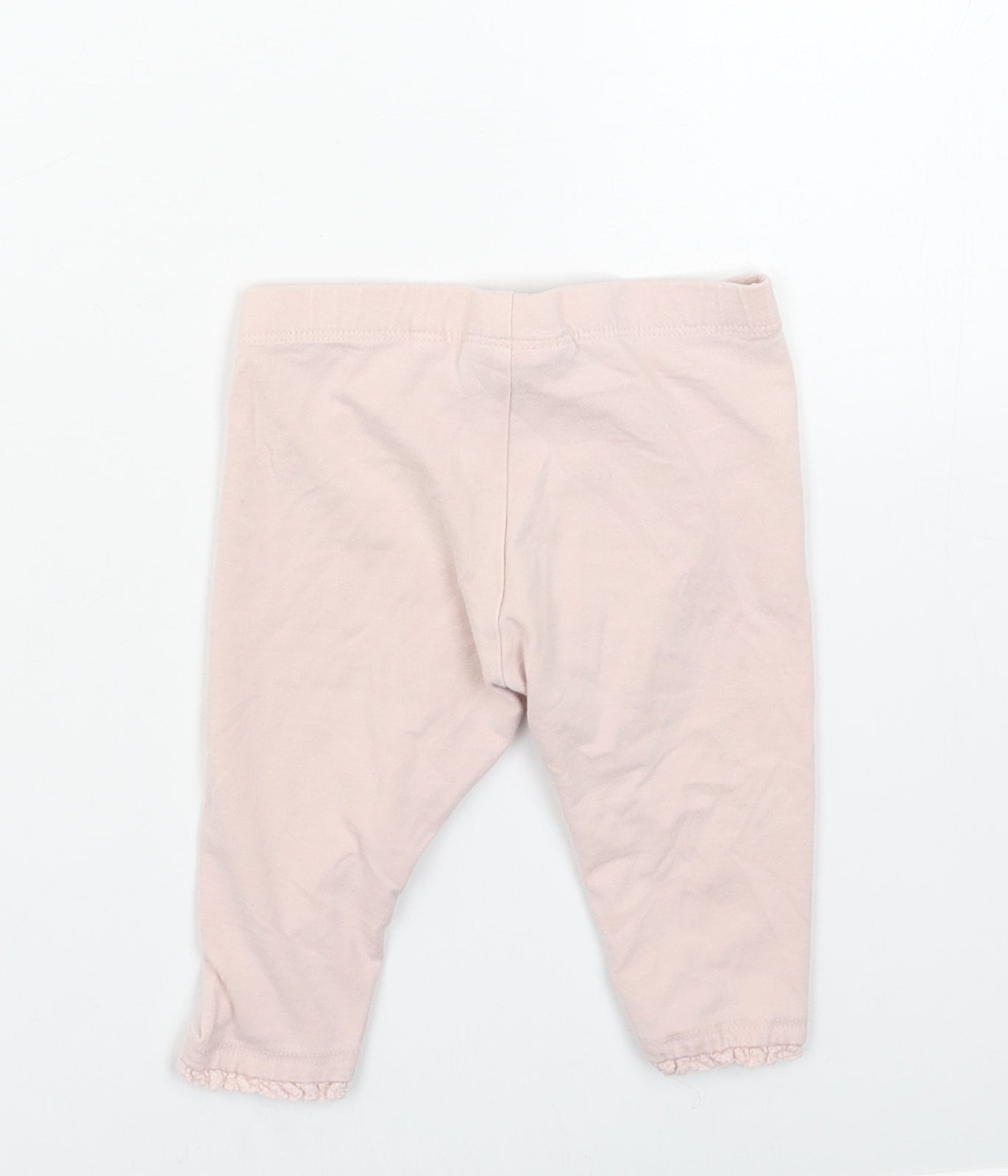 NEXT Girls Pink Cotton Jogger Leggings Size 3-6 Months Pullover