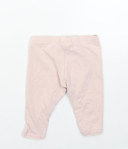 NEXT Girls Pink Cotton Jogger Leggings Size 3-6 Months Pullover