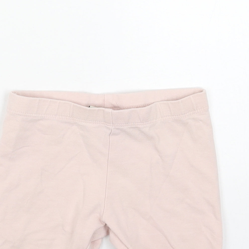 NEXT Girls Pink Cotton Jogger Leggings Size 3-6 Months Pullover