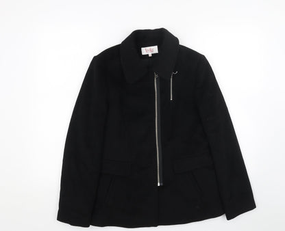 VEEKO Womens Black Pea Coat Coat Size 10 Zip
