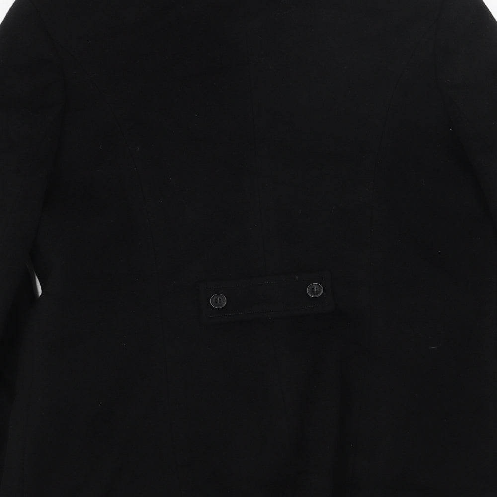 VEEKO Womens Black Pea Coat Coat Size 10 Zip
