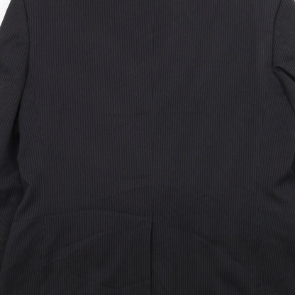 F&F Mens Black Viscose Jacket Blazer Size 40 Regular