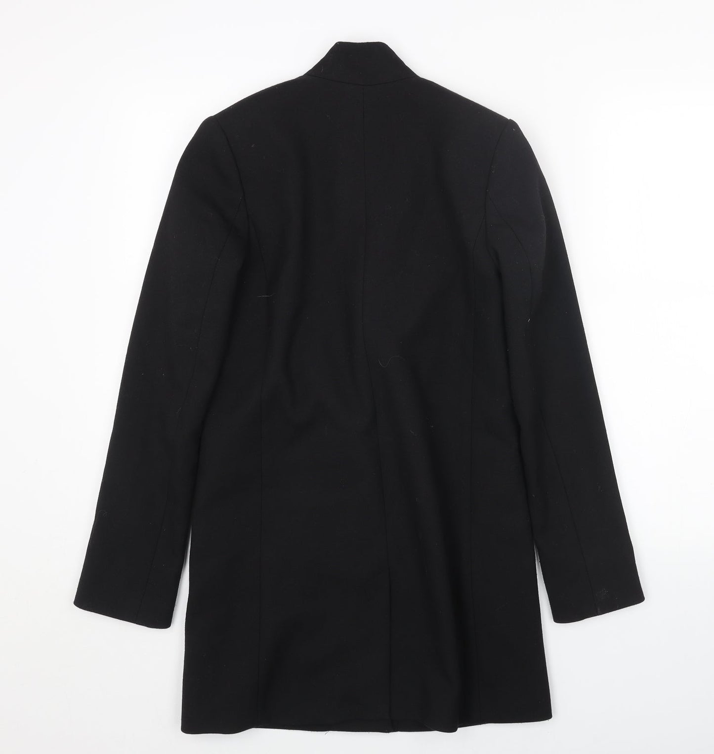 Womens UK Size 4 H&M Black Overcoat