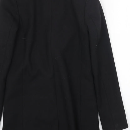 Womens UK Size 4 H&M Black Overcoat