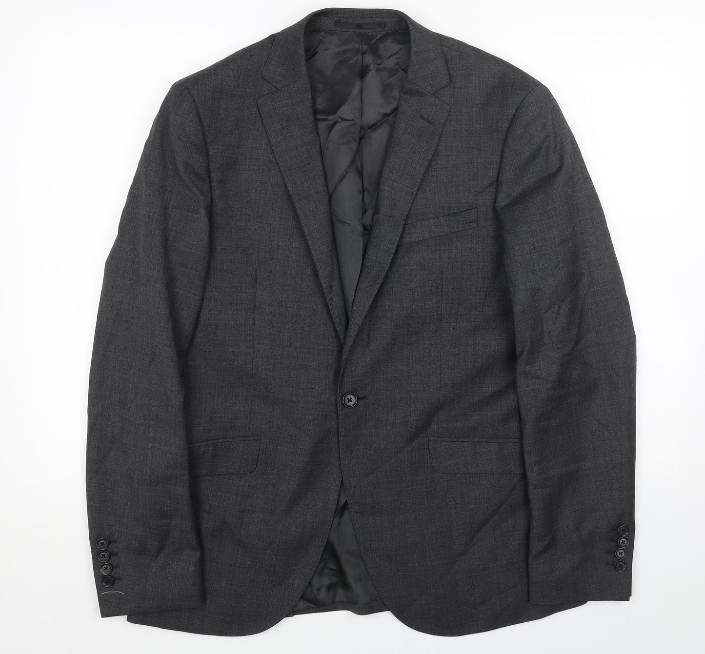 Mens UK Size 38 Preworn Regular Grey Suit Jacket
