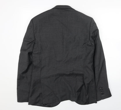 Mens UK Size 38 Preworn Regular Grey Suit Jacket