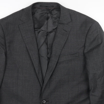 Mens UK Size 38 Preworn Regular Grey Suit Jacket
