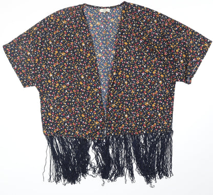 Womens UK Size 14 Papaya Multicoloured Kimono Blouse