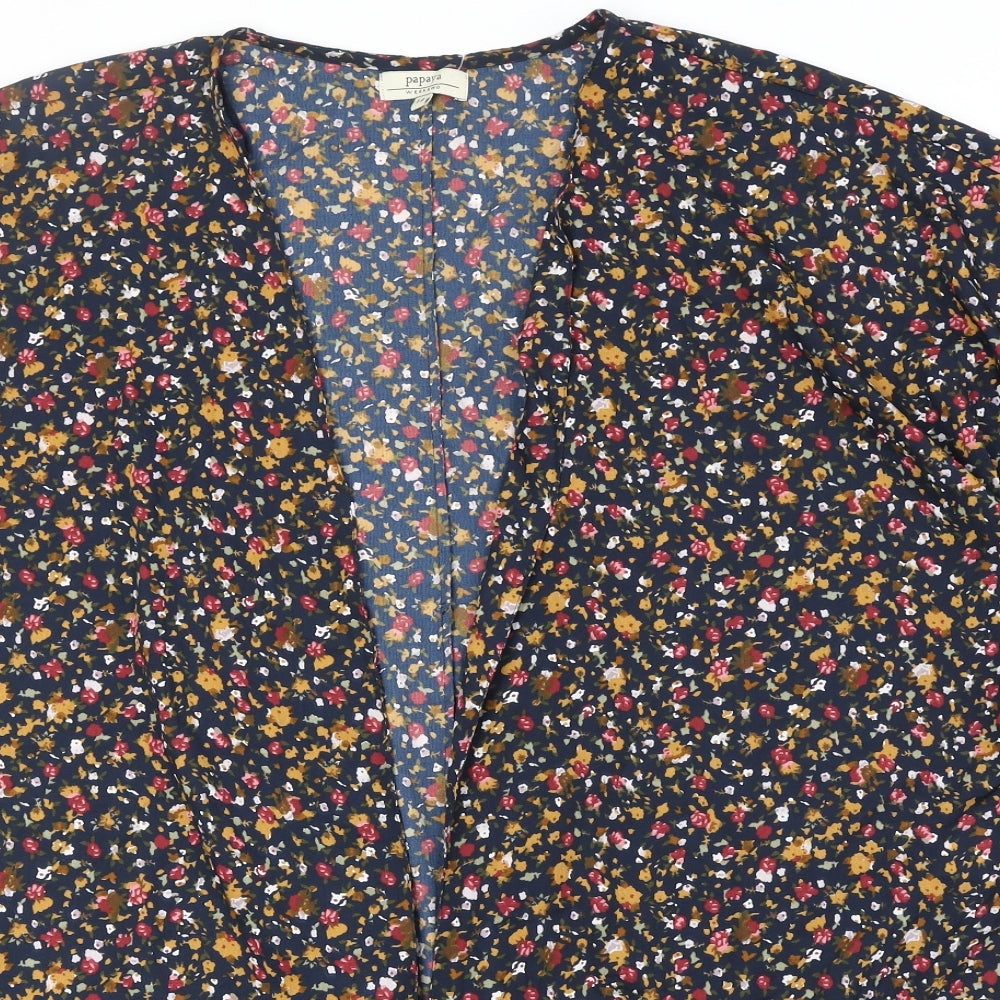 Womens UK Size 14 Papaya Multicoloured Kimono Blouse