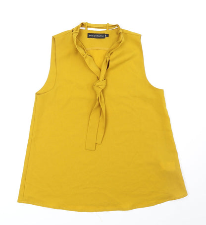 Womens UK Size 8 Misstruth Yellow Basic Blouse