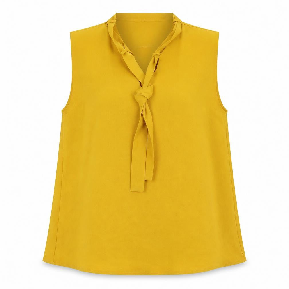 Womens UK Size 8 Misstruth Yellow Basic Blouse