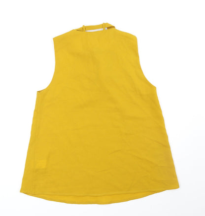 Womens UK Size 8 Misstruth Yellow Basic Blouse