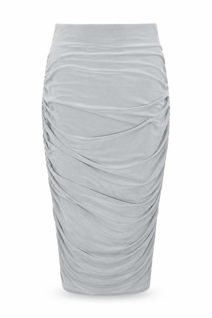 Nikka Womens Grey Polyester Bandage Skirt Size 10