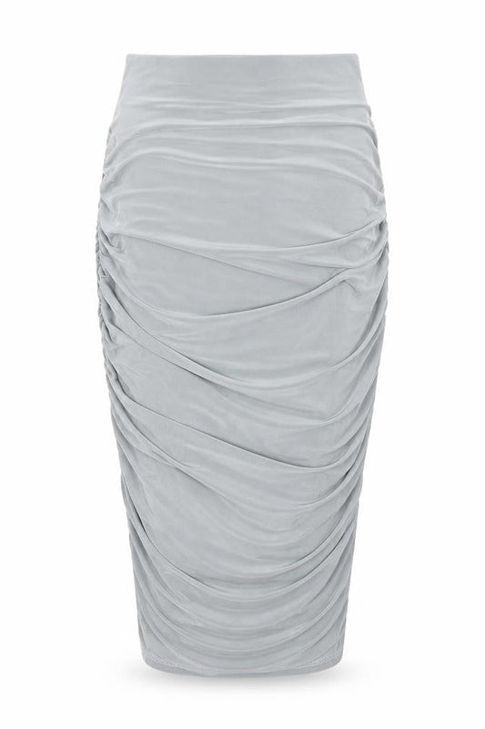Nikka Womens Grey Polyester Bandage Skirt Size 10