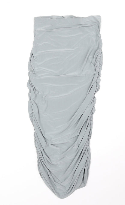Nikka Womens Grey Polyester Bandage Skirt Size 10