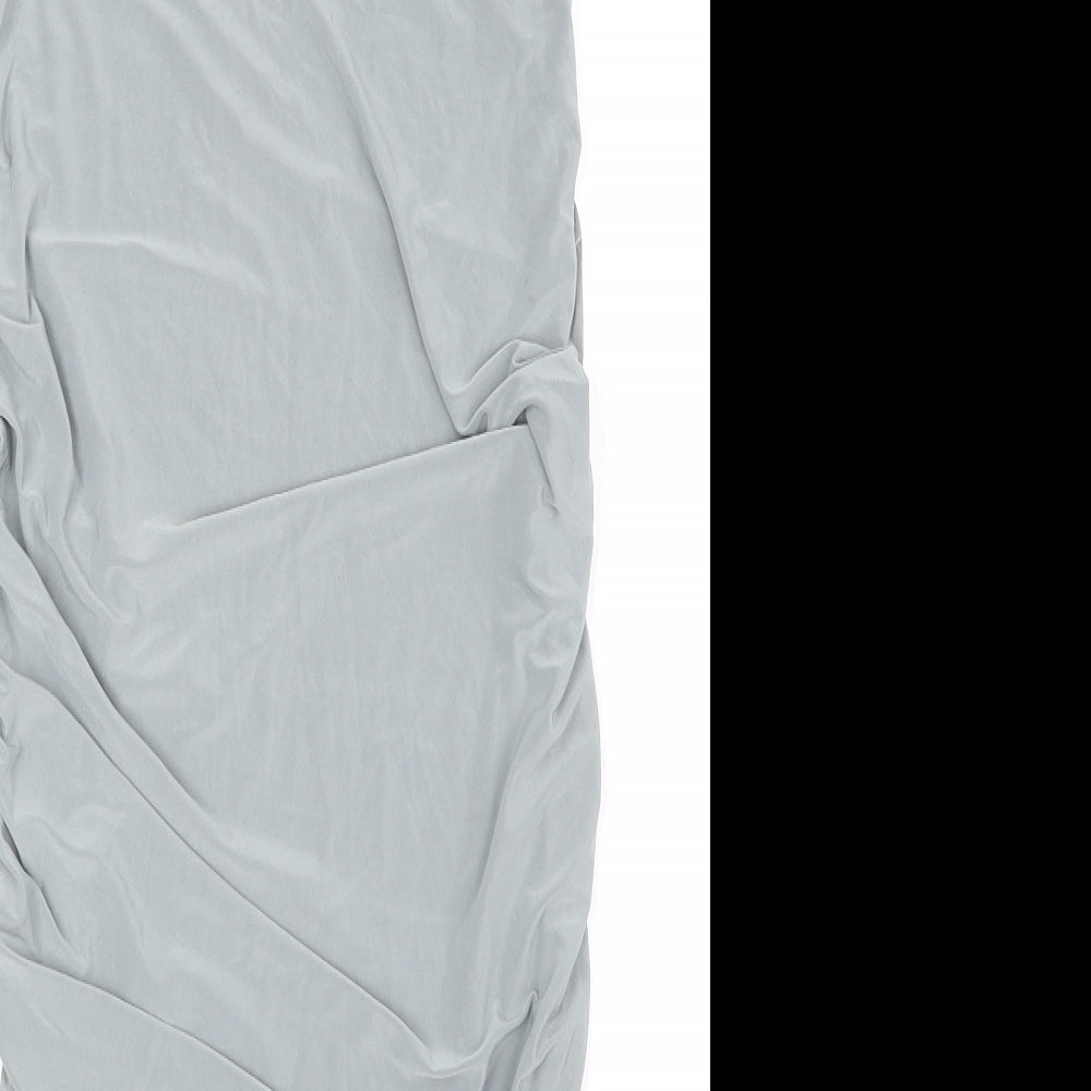 Nikka Womens Grey Polyester Bandage Skirt Size 10