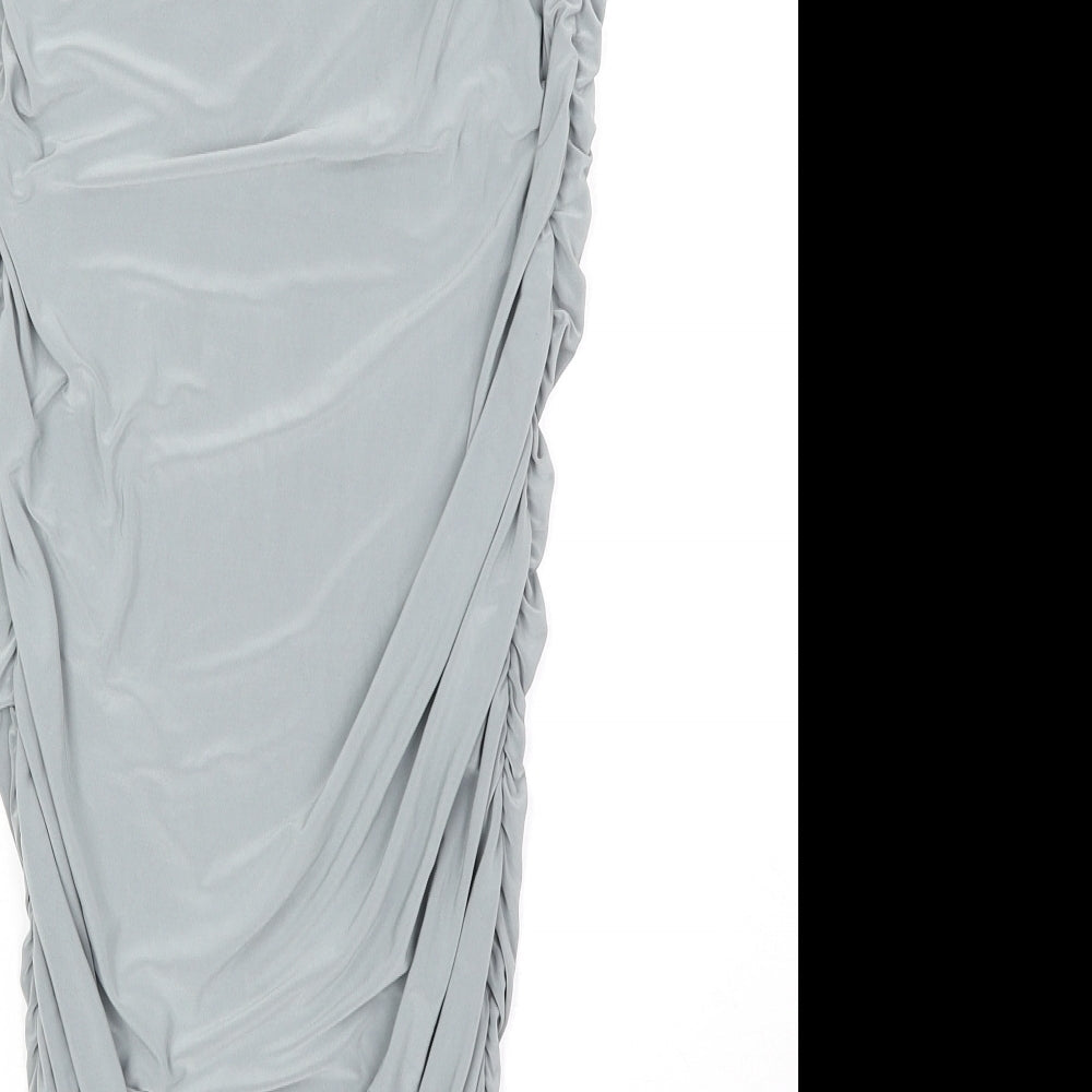 Nikka Womens Grey Polyester Bandage Skirt Size 10