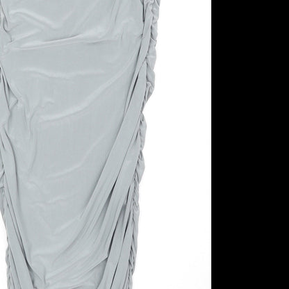 Nikka Womens Grey Polyester Bandage Skirt Size 10