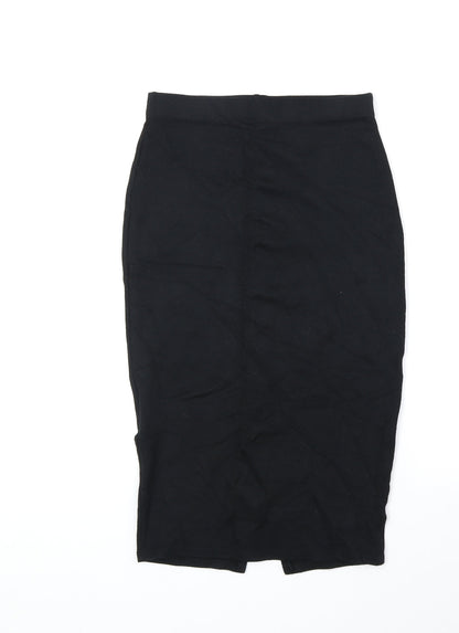 George Womens Black Viscose Straight & Pencil Skirt Size 8