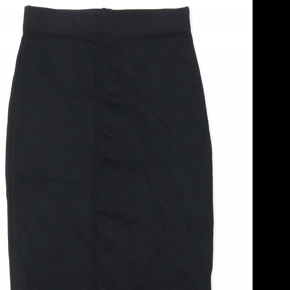 George Womens Black Viscose Straight & Pencil Skirt Size 8