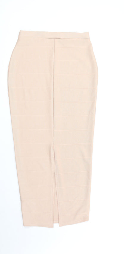 Missguided Womens Orange Polyester Bandage Skirt Size 10