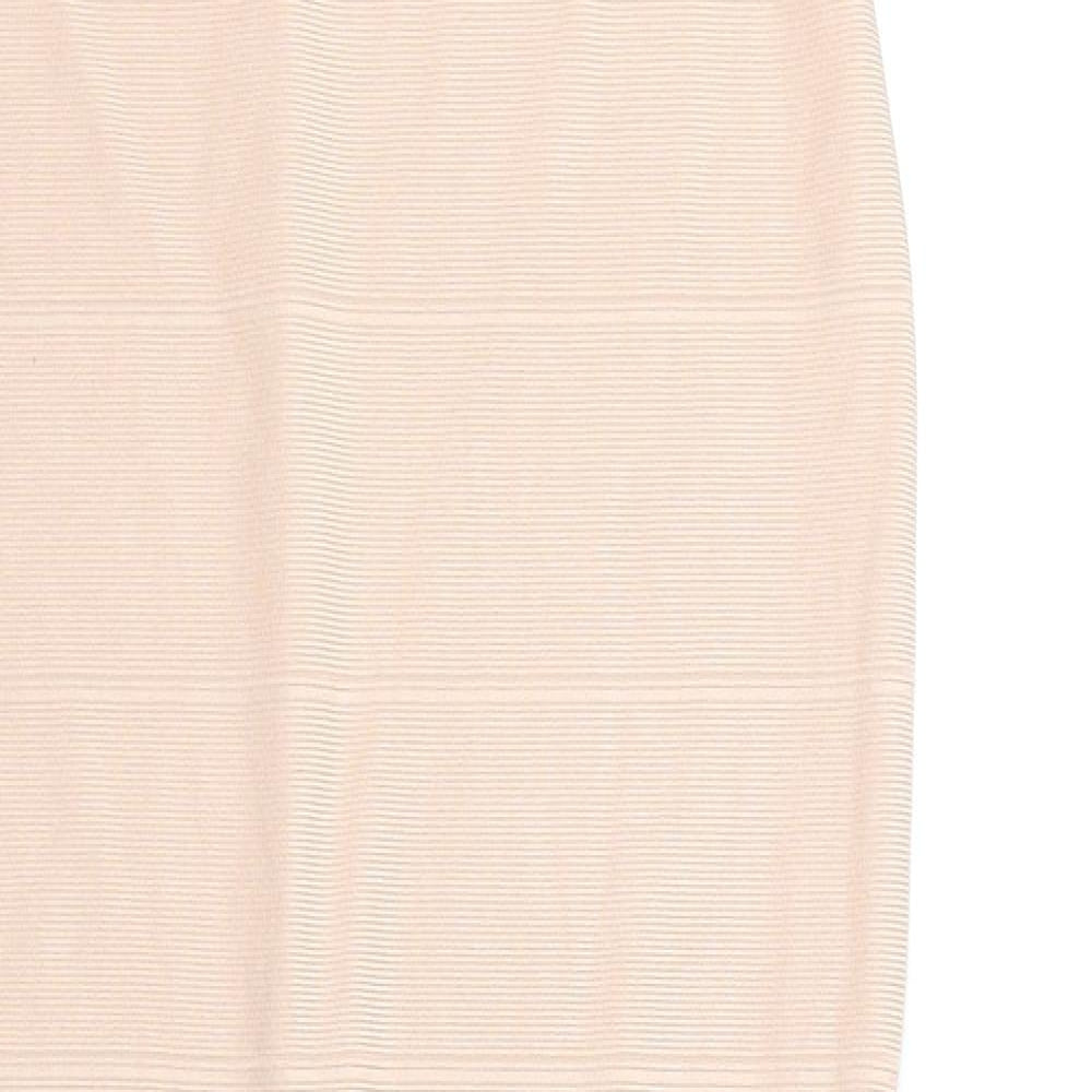 Missguided Womens Orange Polyester Bandage Skirt Size 10