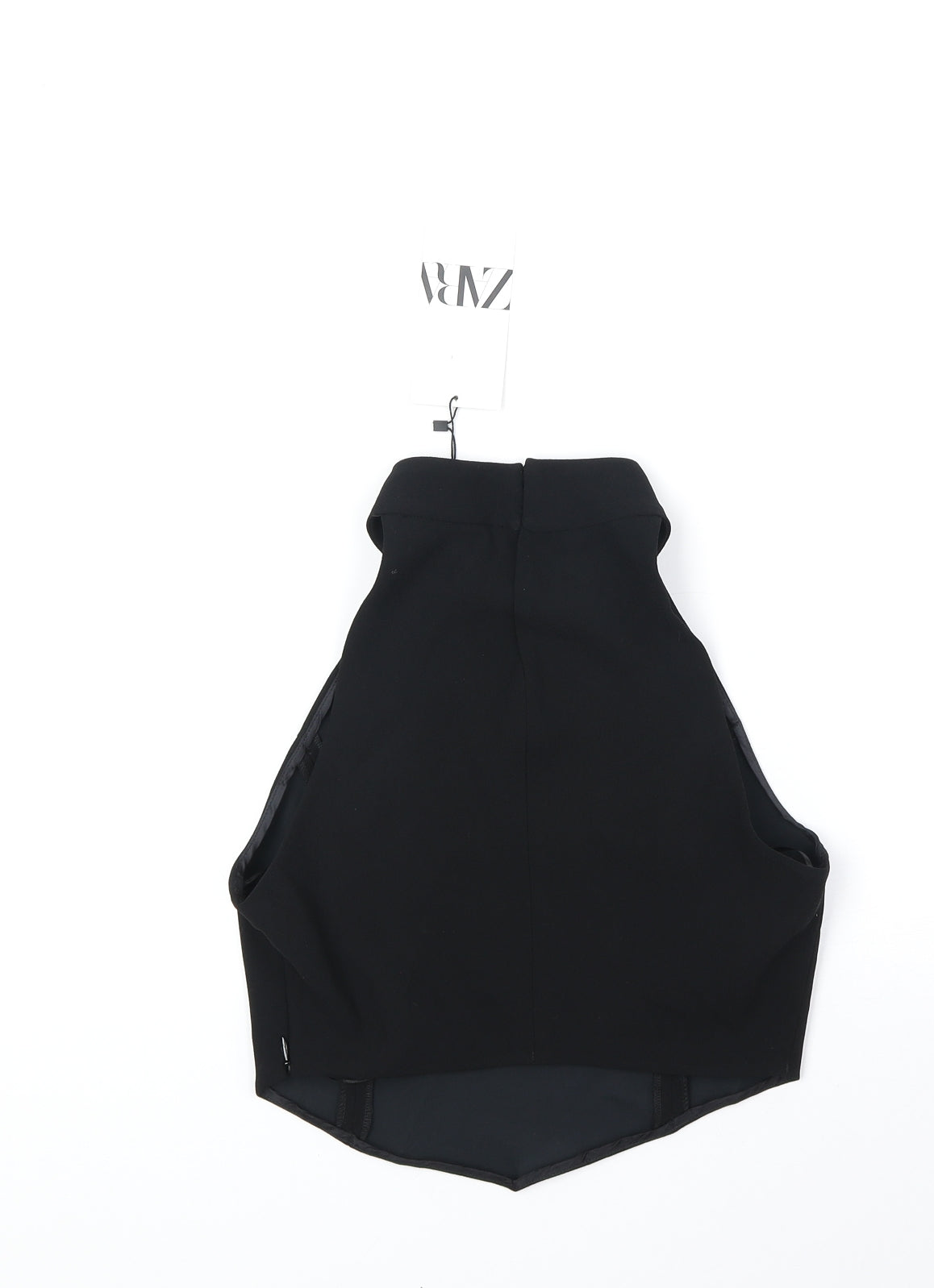 Womens UK Size XS Zara Black Cropped Tank