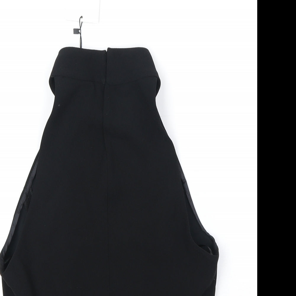 Womens UK Size XS Zara Black Cropped Tank