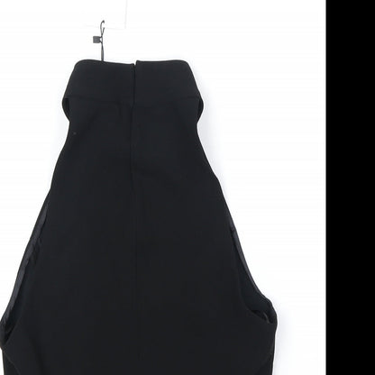 Womens UK Size XS Zara Black Cropped Tank
