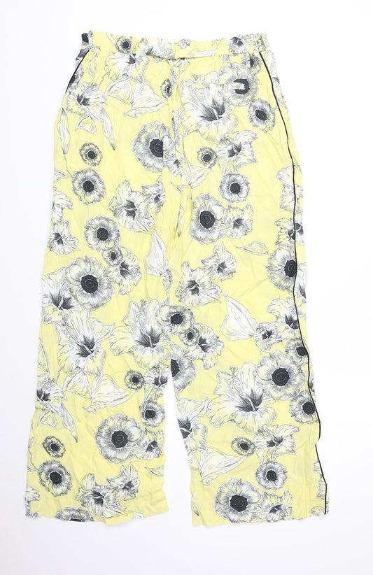 Womens UK Size L Zara Regular Fit  Yellow Trousers