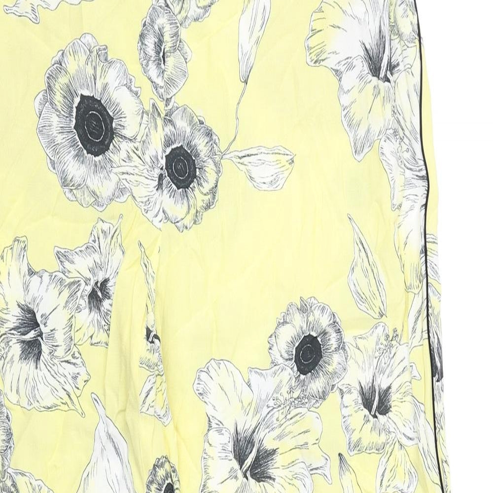 Womens UK Size L Zara Regular Fit  Yellow Trousers