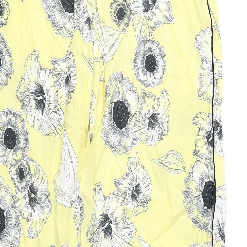 Womens UK Size L Zara Regular Fit  Yellow Trousers