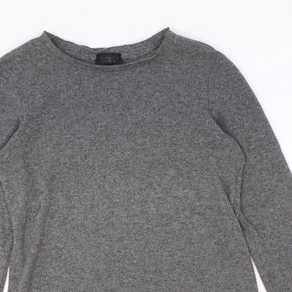 Womens UK Size 8 Topshop Grey Pullover Jumper