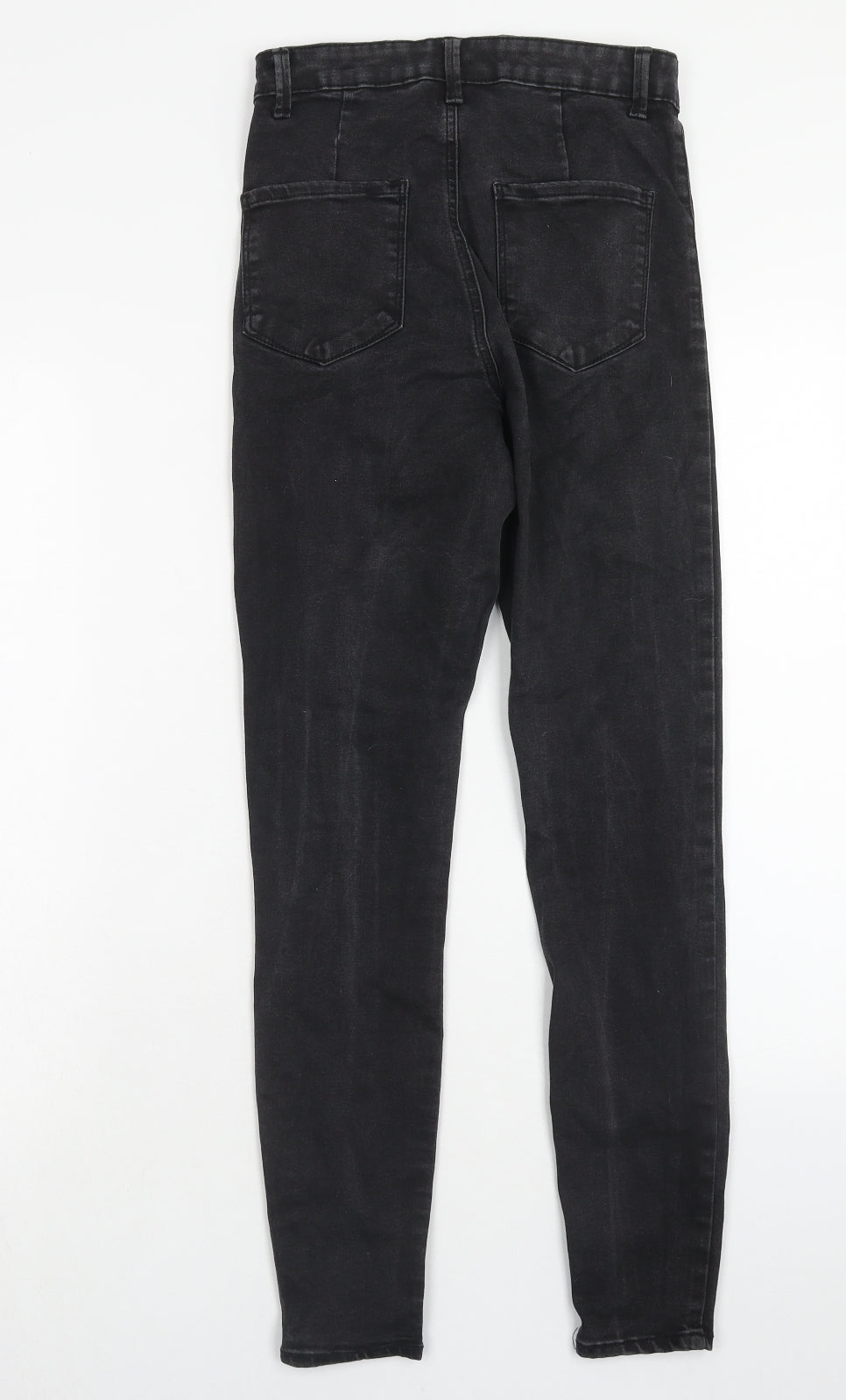 Denim & Co. Womens Black Cotton Skinny Jeans Size 12 Regular Zip
