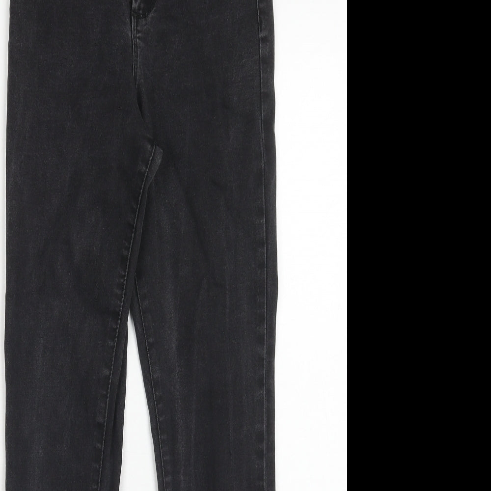 Denim & Co. Womens Black Cotton Skinny Jeans Size 12 Regular Zip