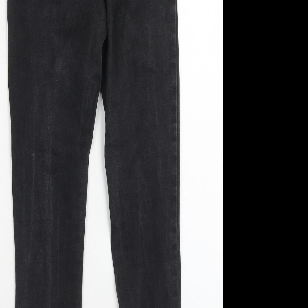 Denim & Co. Womens Black Cotton Skinny Jeans Size 12 Regular Zip