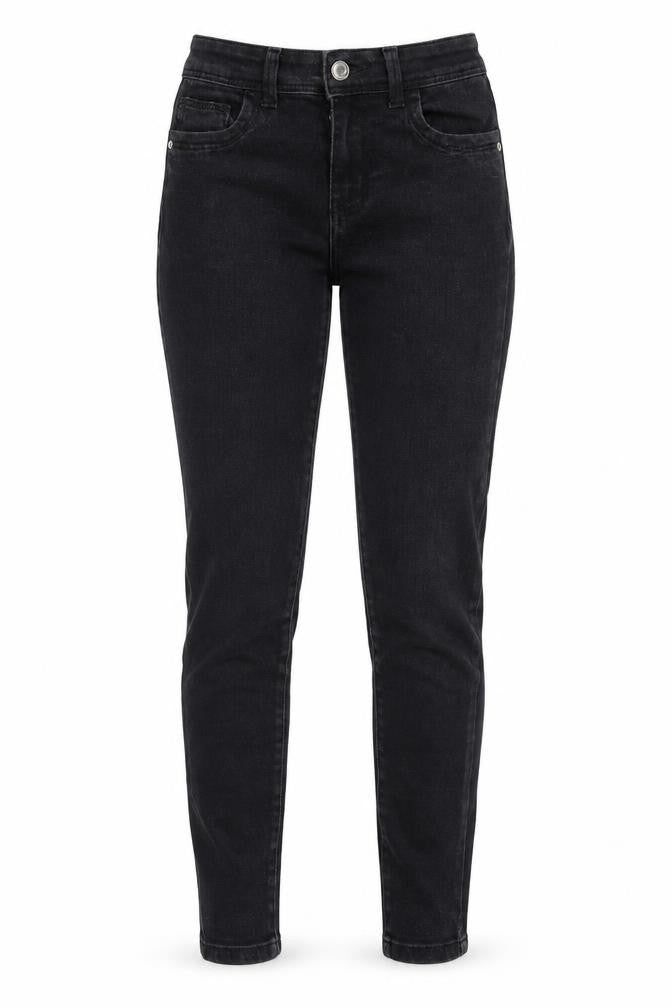 Womens UK Size 4 Denim & Co. Regular Fit Straight Black Jeans