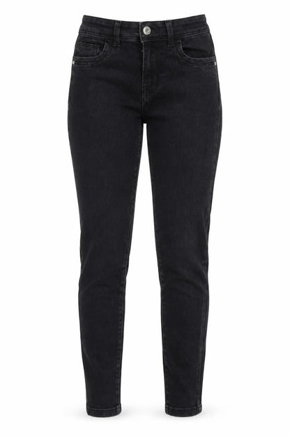 Womens UK Size 4 Denim & Co. Regular Fit Straight Black Jeans