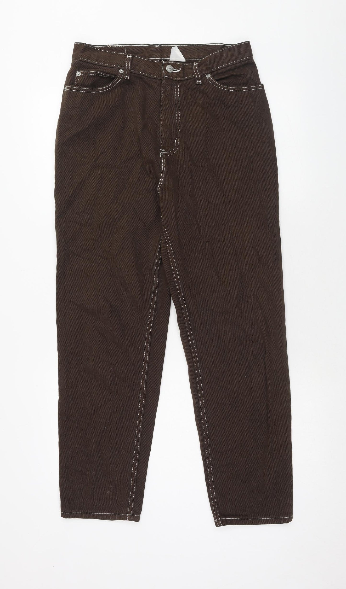 Womens UK Size 30 in Preworn Regular Fit Straight Brown Jeans