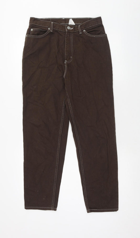 Womens UK Size 30 in Preworn Regular Fit Straight Brown Jeans