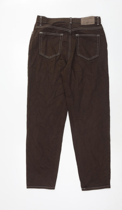 Womens UK Size 30 in Preworn Regular Fit Straight Brown Jeans