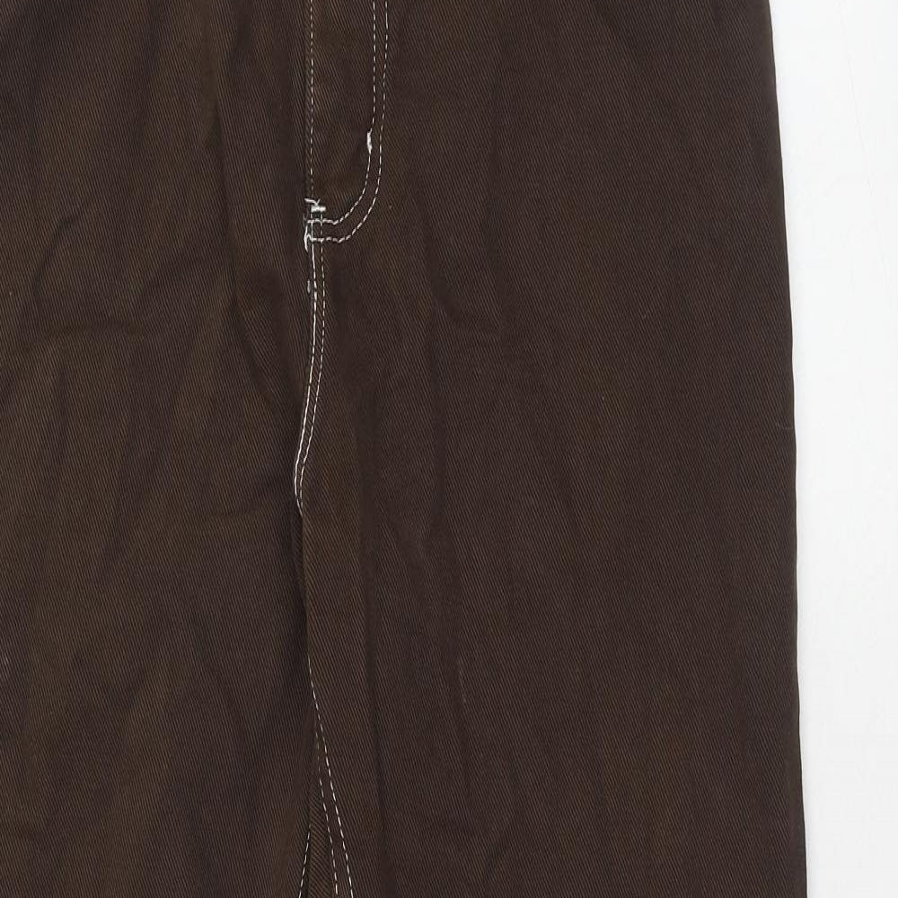 Womens UK Size 30 in Preworn Regular Fit Straight Brown Jeans