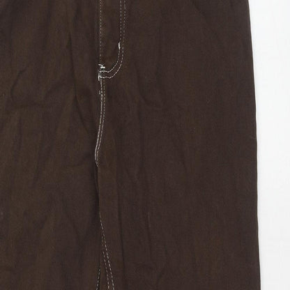 Womens UK Size 30 in Preworn Regular Fit Straight Brown Jeans