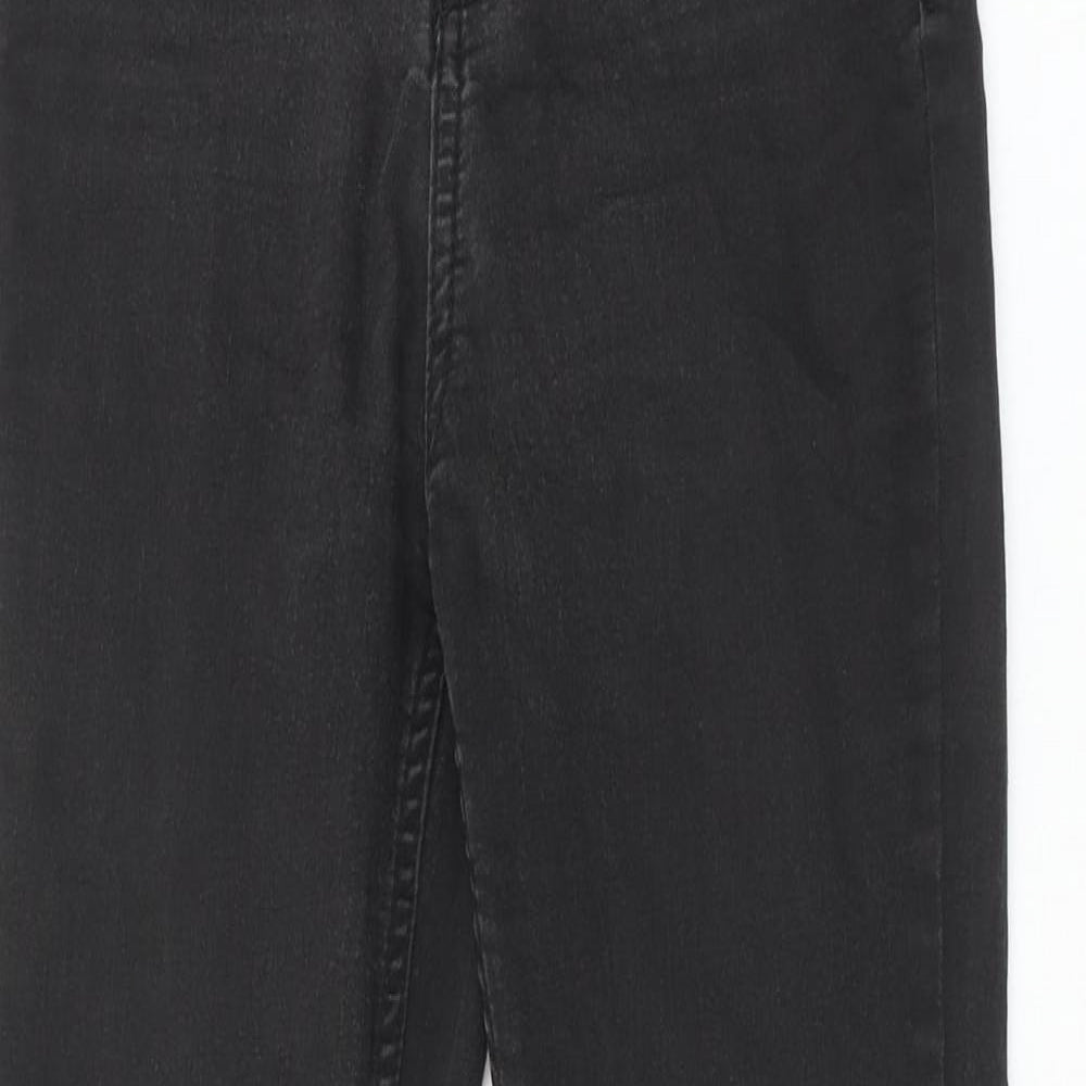 New Look Womens Black Cotton Skinny Jeans Size 6 Regular Zip